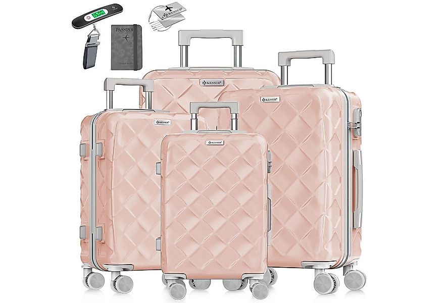 KESSER Kofferset, 4-teilig ABS Hartschalenkoffer mit Zahlenschloss, Waage & günstig online kaufen