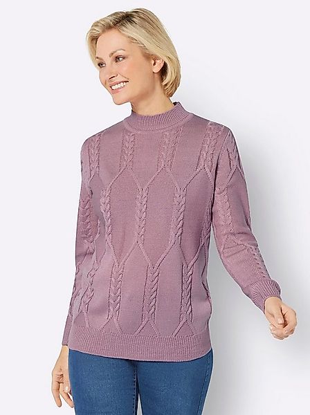 Sieh an! Strickpullover Stehkragen-Pullover Langarm günstig online kaufen