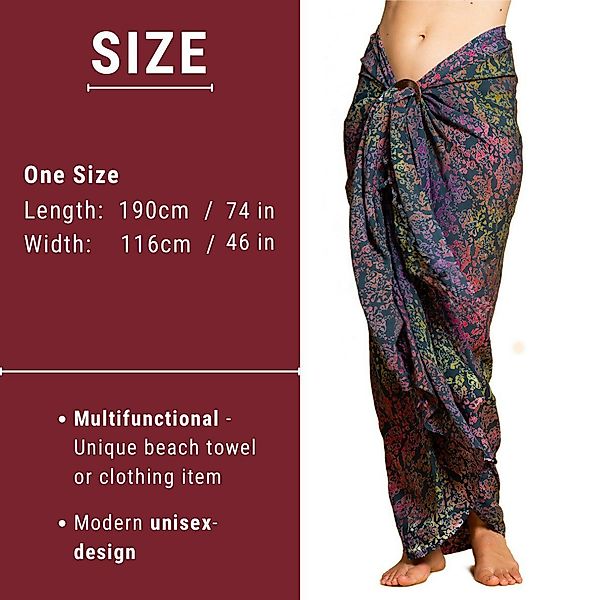 PANASIAM Pareo Sarong Wachsbatik schwarz-weiß aus günstig online kaufen