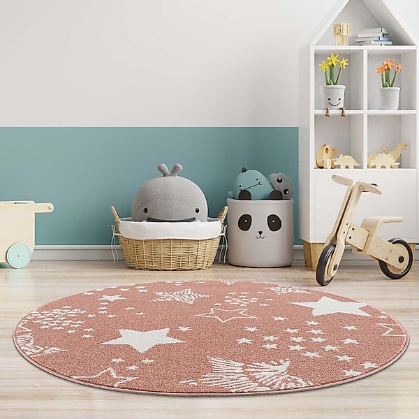 Carpet City Kinderteppich »Anime9387«, rund, 11 mm Höhe, Sternen-Teppich, W günstig online kaufen