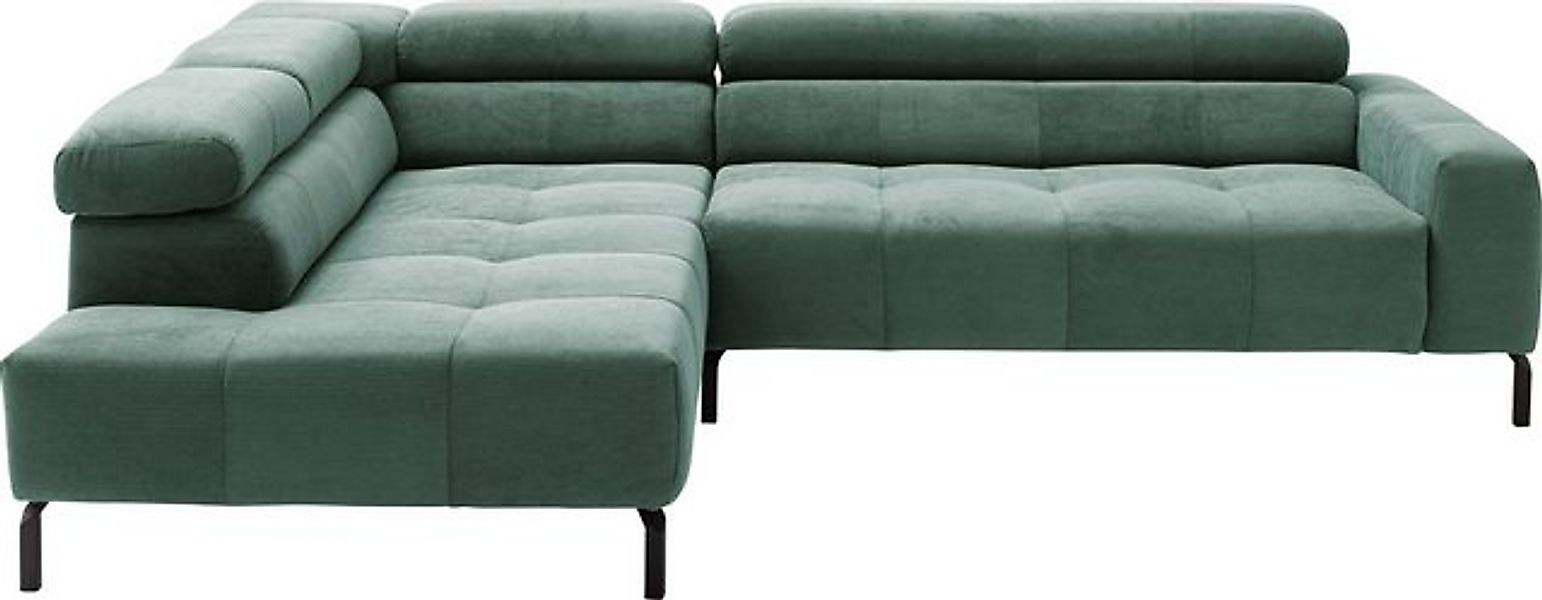 Places of Style Ecksofa Cleveland, L-Form, incl. Kopfteilverstellung, Breit günstig online kaufen