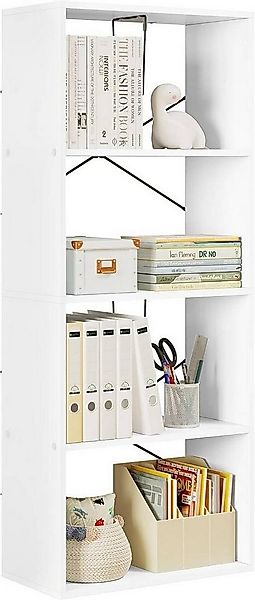 Woltu Bücherregal, 1-tlg., mit 4 Ebenen, mit Kippschutz, Vitrine Aktenschra günstig online kaufen