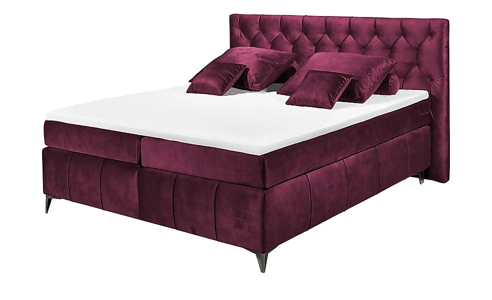 meinBett Boxspringbett  Pembroke ¦ rot ¦ Maße (cm): B: 200 H: 121 Betten > günstig online kaufen