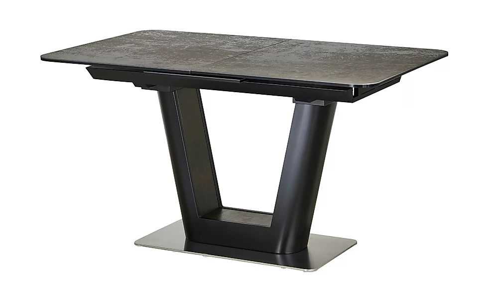 uno Glassäulentisch ausziehbar  Dusk - schwarz - 85 cm - 76 cm - Tische > E günstig online kaufen
