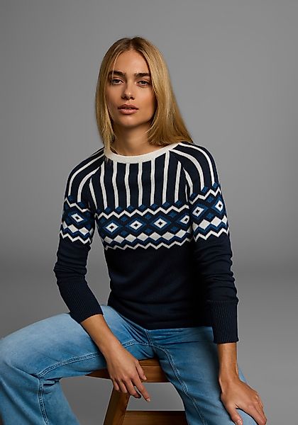 AJC Jacquardpullover, mit Norwegermuster in verschiedenen Farbvarianten günstig online kaufen