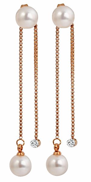 Adelia´s Paar Ohrhänger "Damen Ohrringe – Ohrstecker aus Edelstahl mit Perl günstig online kaufen