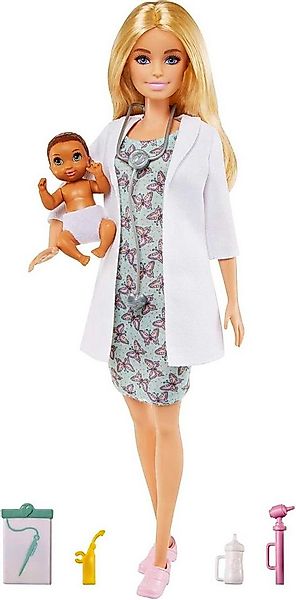 Barbie Anziehpuppe Barbie GVK03 Kinderärztin-Spielset mit Blonder Puppe Bab günstig online kaufen