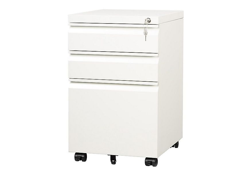 DEVAISE Aktenschrank Rollcontainer mit 3 Schubladen, Metall Mobiler Aktensc günstig online kaufen