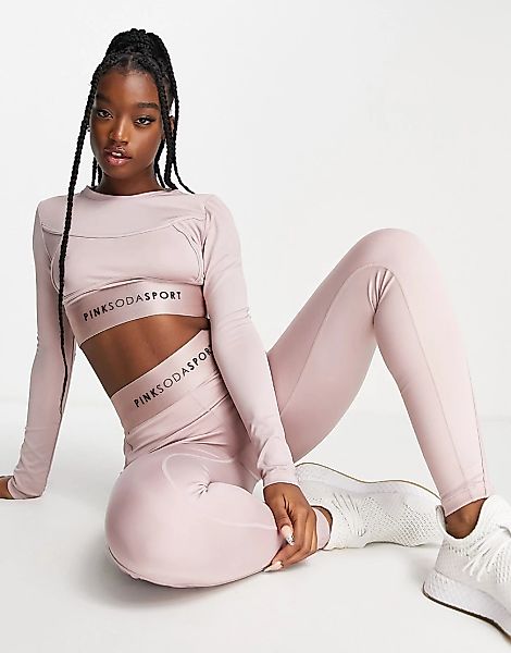 Pink Soda Sport – Figurformende Leggings in Rosa günstig online kaufen