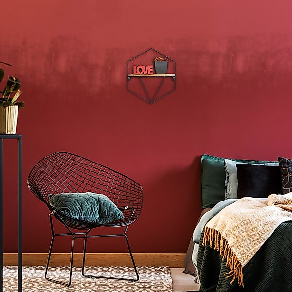 relaxdays Wandregal Sechseckiges Wandregal aus Metall günstig online kaufen