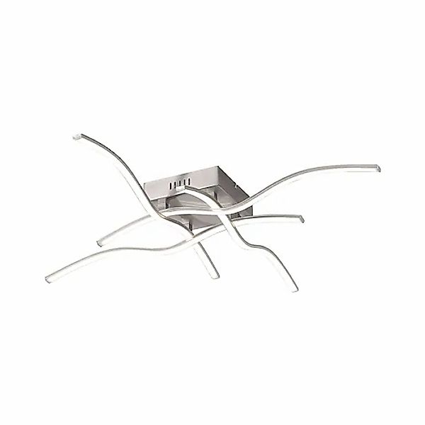 JUST LIGHT Deckenleuchte »WAVE«, 4 flammig, Leuchtmittel LED-Board   LED fe günstig online kaufen