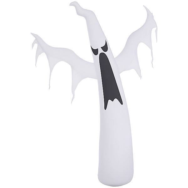 HOMCOM Selbstaufblasendes Halloween Gespenst mit LED Beleuchtung, weiße Spu günstig online kaufen