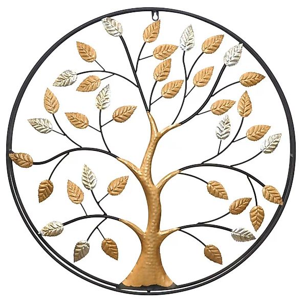 Metall Wandbild Baum 66 cm Durchmesser modernes Design günstig online kaufen