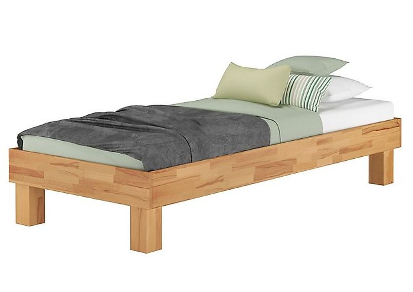 ERST-HOLZ Bett Einzelbett Futonbett Bettrahmen Gästebett Buche Massiv 90 x günstig online kaufen