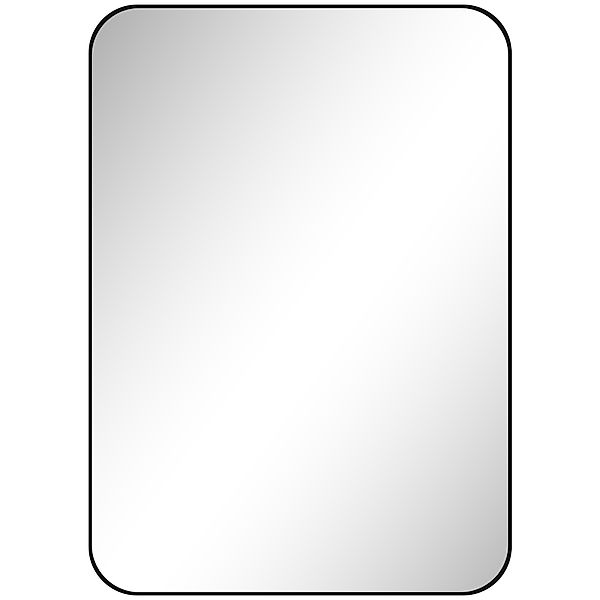 HOMCOM Badspiegel 50 x 70 cm Wandspiegel mit Splitterschutzfolie und Metall günstig online kaufen