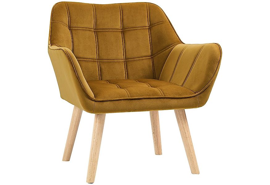 HOMCOM Relaxsessel Polstersessel mit Samtoptik, skandinavisch (Esszimmerstu günstig online kaufen