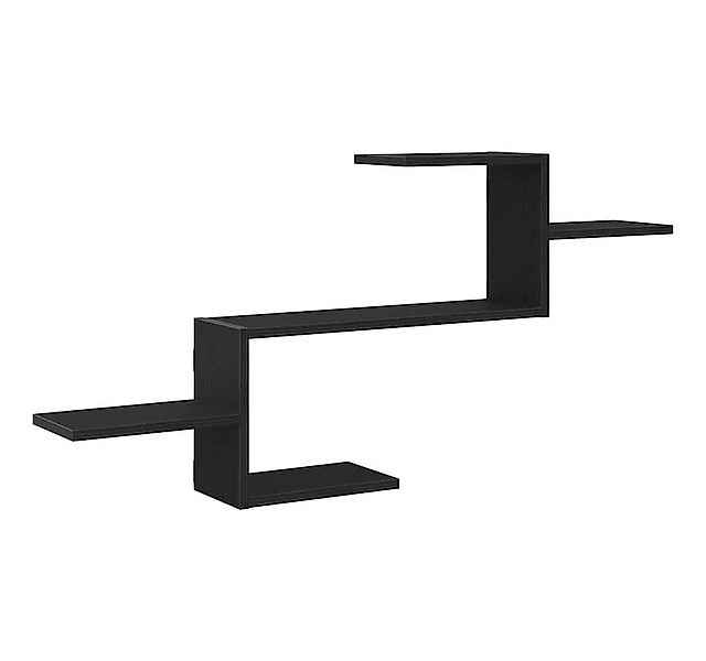 vidaXL Regal Wandregal Schwarz Eichen-Optik 104x15x49 cm Holzwerkstoff, 1-t günstig online kaufen