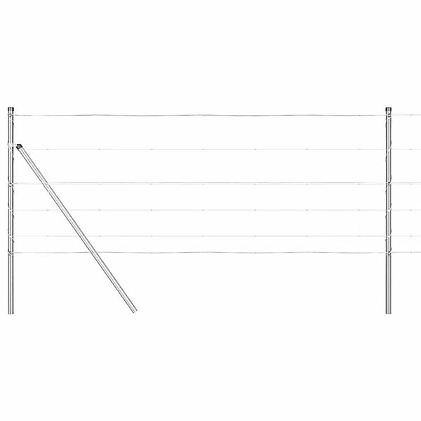 vidaXL Zaunpfosten Galvanisiert 50 x 0,8 m Stahl 3351363 günstig online kaufen