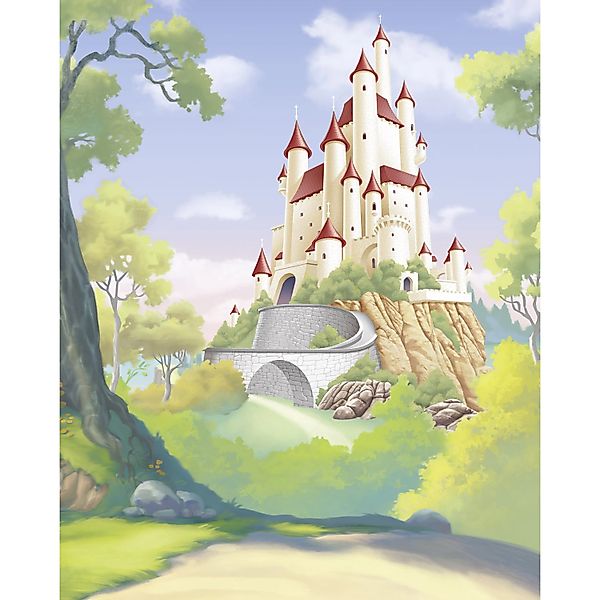 Komar Vlies Fototapete Disney Princess Snow White Castle Bunt günstig online kaufen