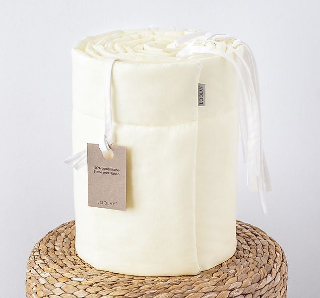 Loolay Bettnestchen ECRU BIO-Baumwolle Atmungsaktives Babybett günstig online kaufen