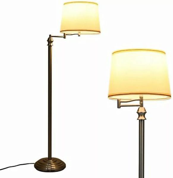 COSTWAY® Stehlampe mit Basis & Lampenschirm beige günstig online kaufen