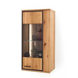 Wand Vitrine mit Asteiche furniert 60 cm breit günstig online kaufen