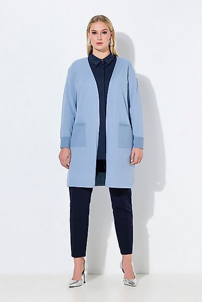 Ulla Popken Strickjacke Long-Strickjacke Pailletten V-Ausschnitt Langarm günstig online kaufen