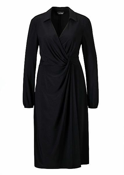 GOLDNER Jerseykleid "Kurzgröße Elegantes Jerseykleid mit V-Ausschnitt" Wick günstig online kaufen