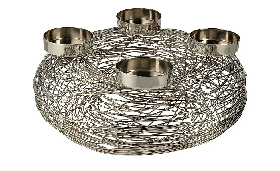 Kerzenständer - silber - Glas , Stahl - 13 cm - Dekoration > Kerzen & Licht günstig online kaufen