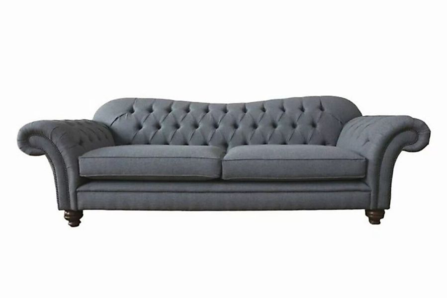 JVmoebel Sofa Modernes Sofa 3 Sitzer Luxus Textil Couch Grau Sofas Polster günstig online kaufen