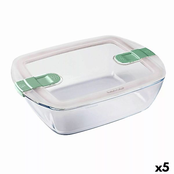 Lunchbox Hermetisch Pyrex Cook & Heat 1,1 L Blau Glas (5 Stück) günstig online kaufen