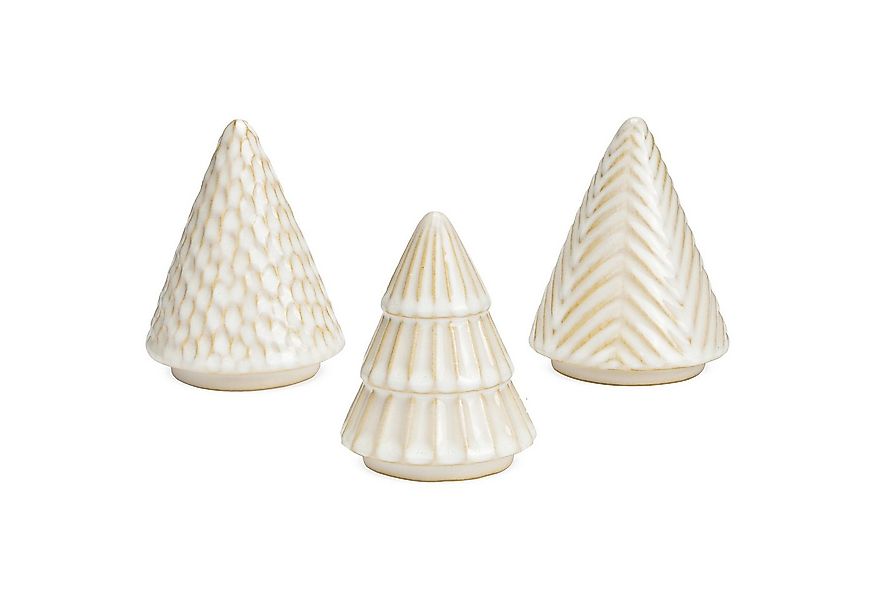 matches21 HOME & HOBBY Dekofigur Keramik Tannenbäume weiß 3er Set, Dekofigu günstig online kaufen