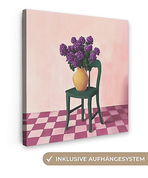 OneMillionCanvasses® Leinwandbild Stuhl - Vase - günstig online kaufen
