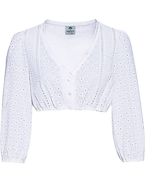 Berwin Dirndlbluse Bestickte Dirndlbluse mit Spitze günstig online kaufen