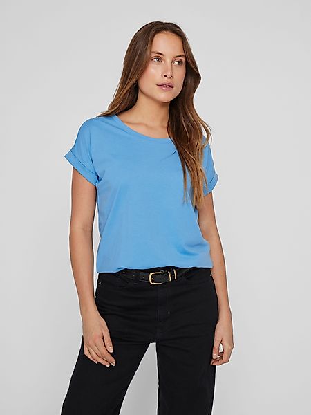 Vila Rundhalsshirt "VIDREAMERS NEW PURE T-SHIRT/SU-NOOS" Basic Damen-T-Shir günstig online kaufen