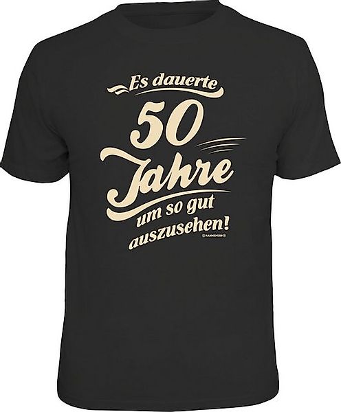 RAHMENLOS® T-Shirt Das Geschenk zum 50. Geburtstag - Es dauerte 50 Jahre günstig online kaufen
