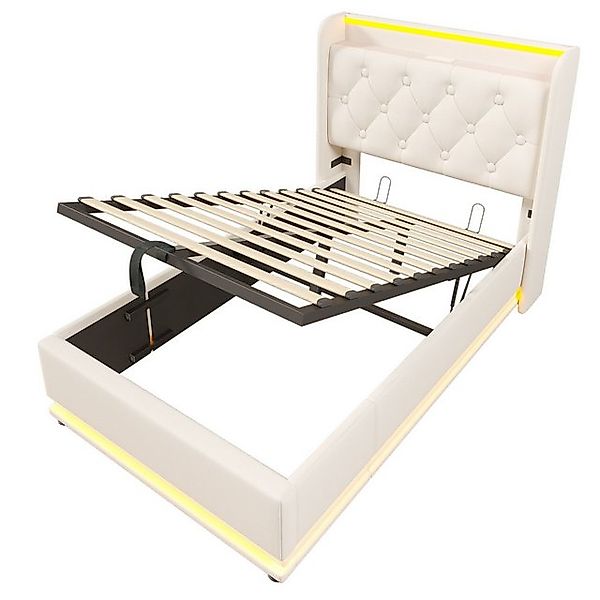 Gotagee Polsterbett Jugendbett Einzelbett Doppelbett Lagerbett Stauraum USB günstig online kaufen