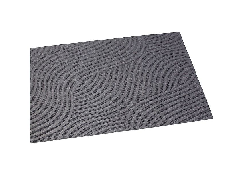 Dekoleidenschaft Fußmatte "Waves" grau 60x90 cm Fussmatte Innen, Fussabtret günstig online kaufen