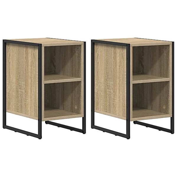 vidaXL Nachttisch 2 Stk Sonoma 39,5 x 30 x 50 cm Holzwerkstoff 886633 günstig online kaufen