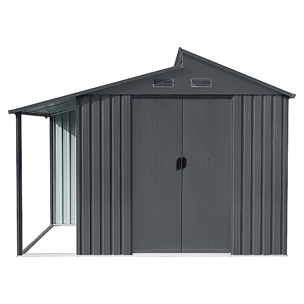 Floraworld Gerätehaus Skylight mit Anbau und Oberlicht 300 cm x 173 cm x 22 günstig online kaufen