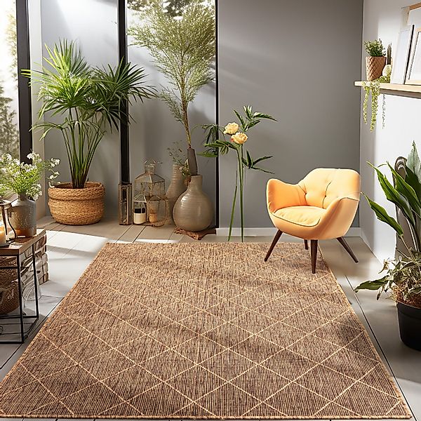 Carpettex Outdoorteppich Rauten Design, Rechteckig, Höhe: günstig online kaufen