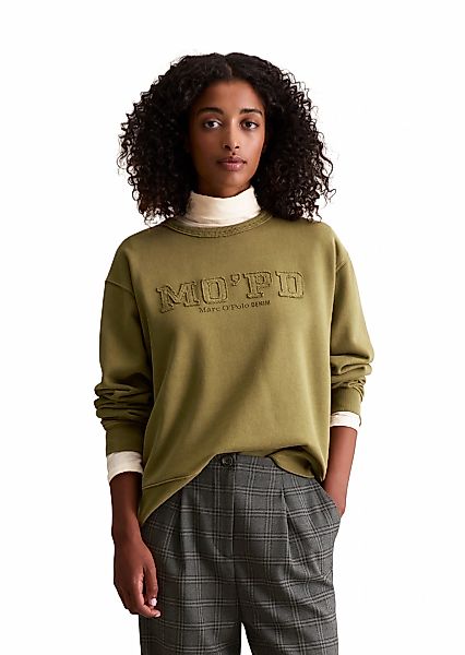 Marc OPolo DENIM Sweatshirt Rundhalsausschnitt, Relaxed fit, Garment-Dye-Fä günstig online kaufen