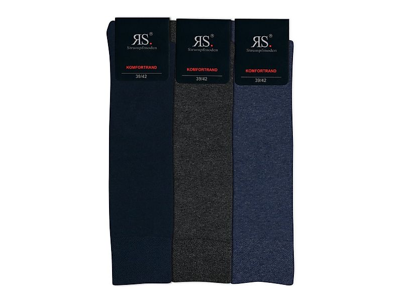 Die Sockenbude Kniestrümpfe RS-Strumpf JEANS (Bund, 3-Paar, mit weichem Kom günstig online kaufen