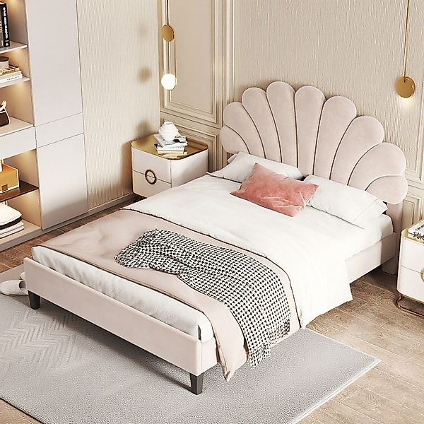 MODFU Polsterbett Funktionsbett (mit Blumen-Kopfteil & günstig online kaufen
