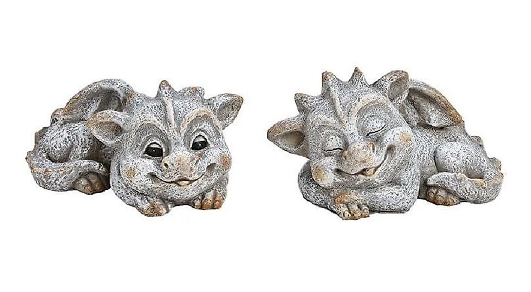 G. Wurm Gartenfigur Drache liegend Steinoptik günstig online kaufen
