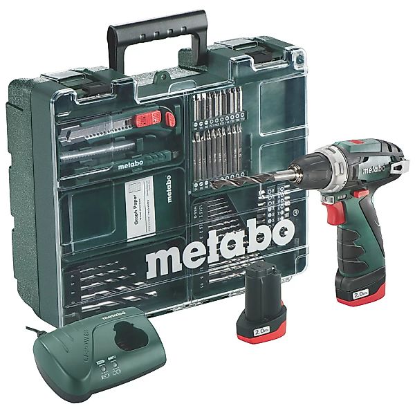 Metabo 12 V Akku-Bohrschrauber PowerMaxx BS Basic inkl. 2 Ah Akkus mit Koff günstig online kaufen