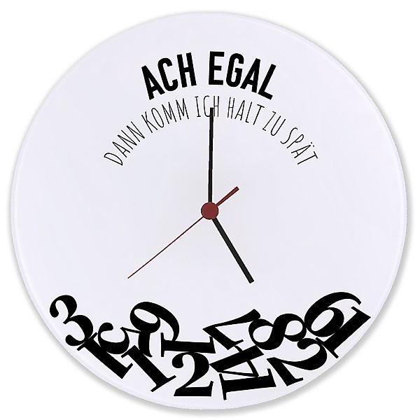 speecheese Wanduhr Ach egal dann komm günstig online kaufen