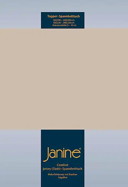 Janine Janine Topper-Spannbetttuch 5001 (für Box-Spring Betten) perlblau (3 günstig online kaufen