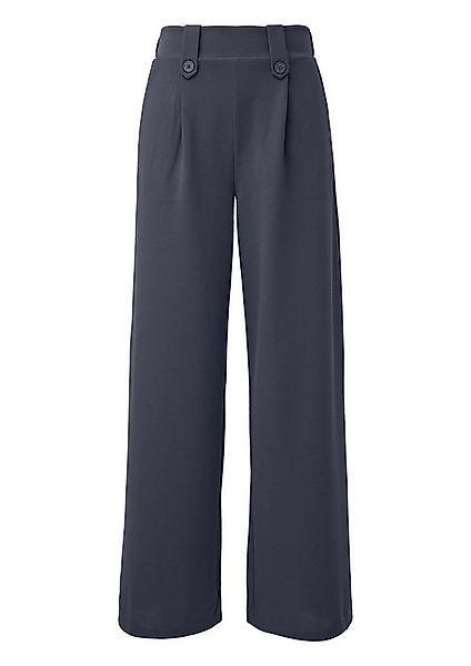 QS Chinos Hose Wide-Leg Hose aus Interlockjersey günstig online kaufen
