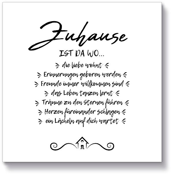 Artland Holzbild Zuhause II, Sprüche & günstig online kaufen